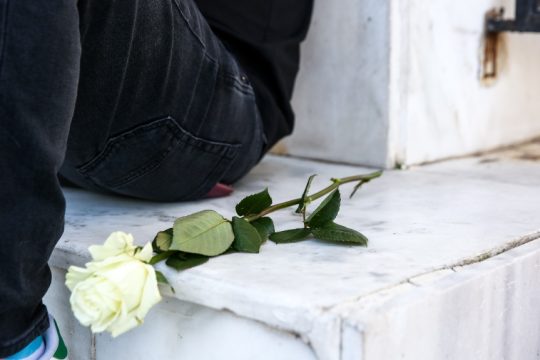 Από την κηδεία του Διονύση Σαββόπουλου